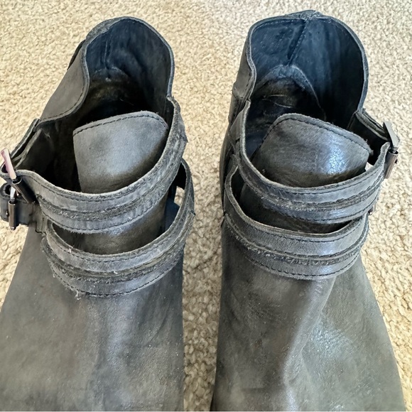 Free People Distressed Black Leather Shoes - Picture 6 of 12